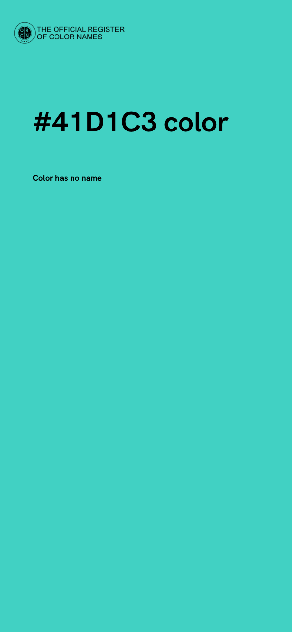 #41D1C3 color image
