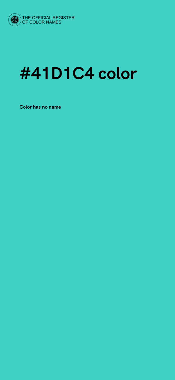 #41D1C4 color image