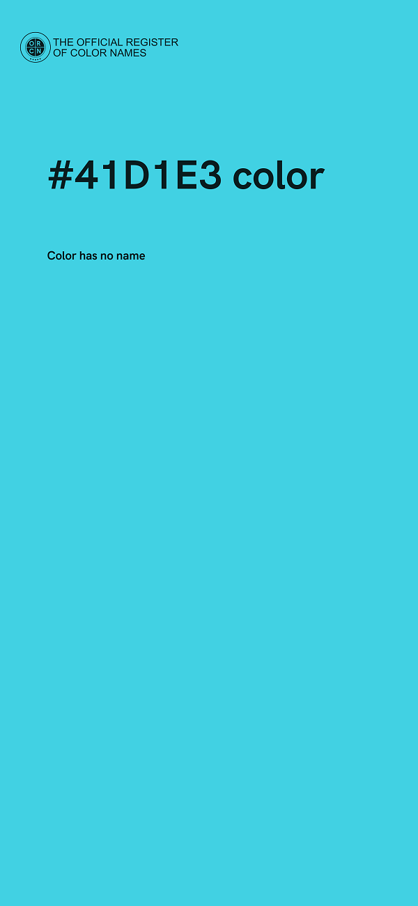 #41D1E3 color image