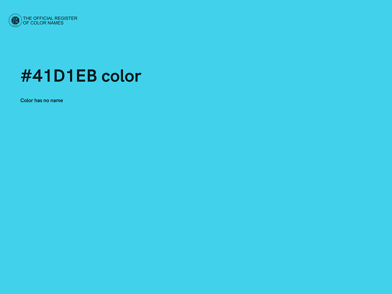 #41D1EB color image