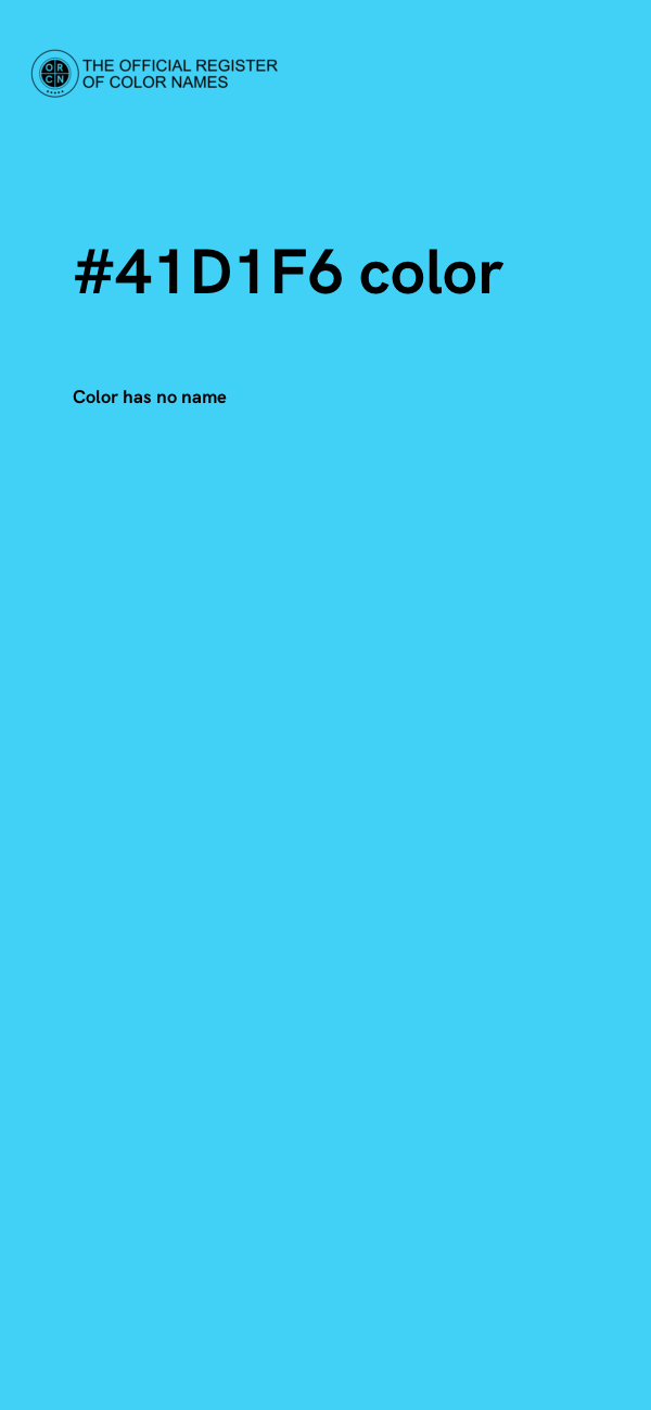 #41D1F6 color image