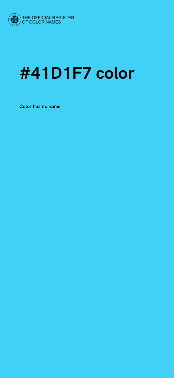 #41D1F7 color image