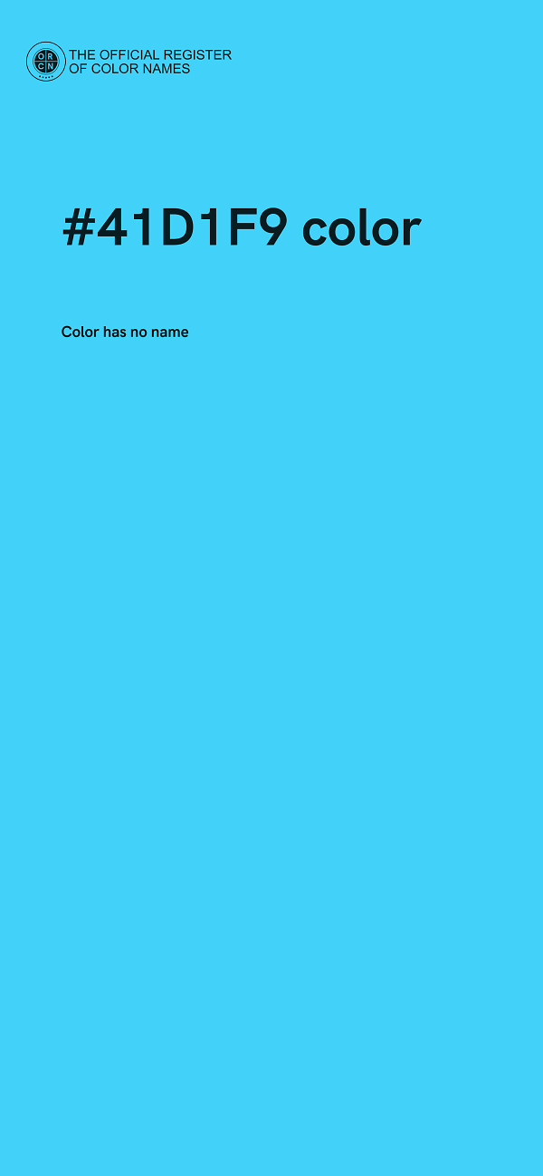 #41D1F9 color image