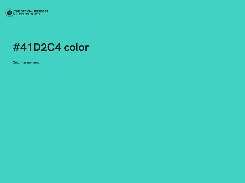 #41D2C4 color image