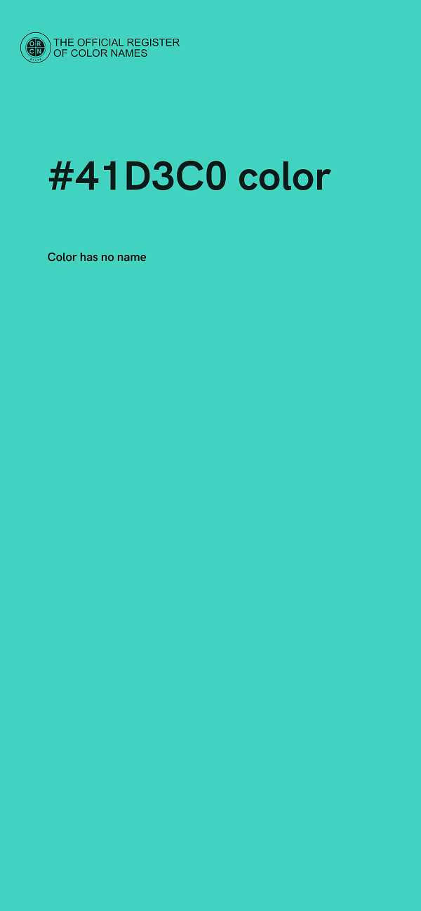 #41D3C0 color image