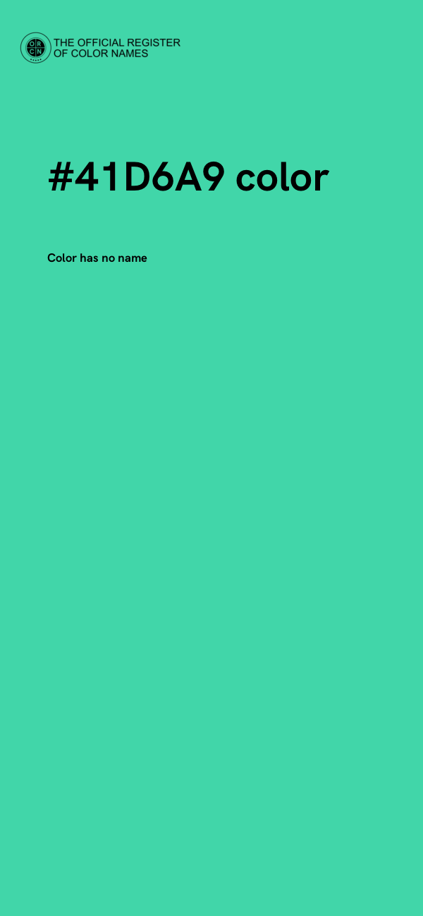 #41D6A9 color image