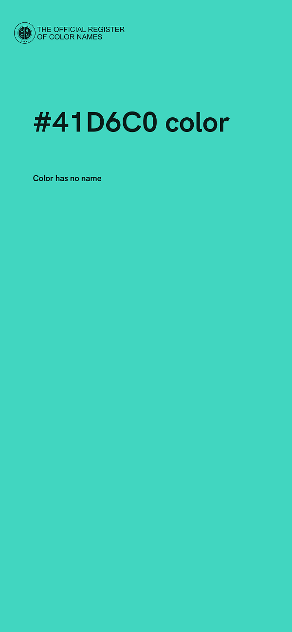 #41D6C0 color image