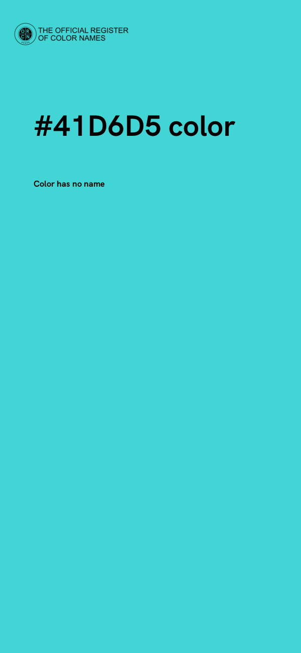 #41D6D5 color image