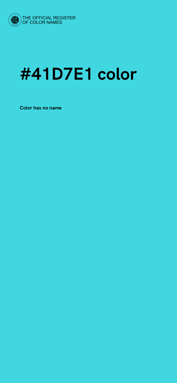 #41D7E1 color image