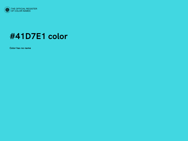 #41D7E1 color image