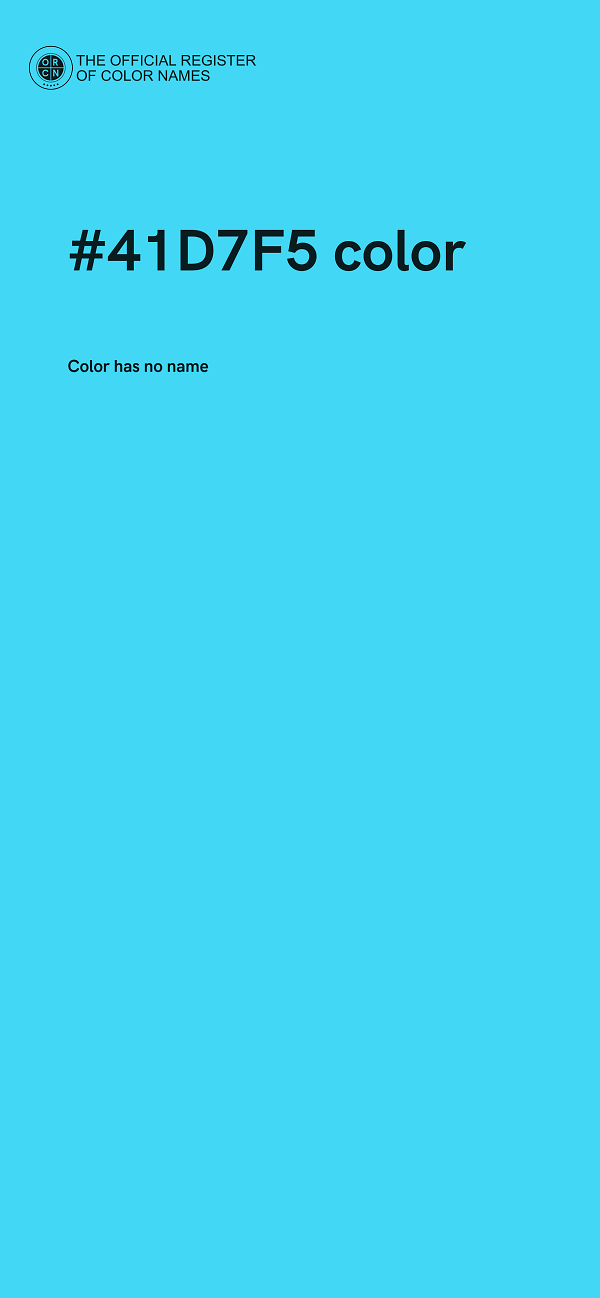 #41D7F5 color image