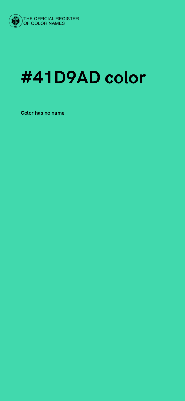 #41D9AD color image