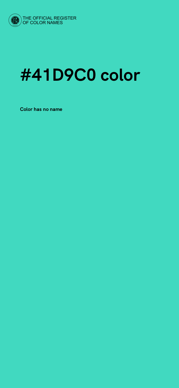 #41D9C0 color image