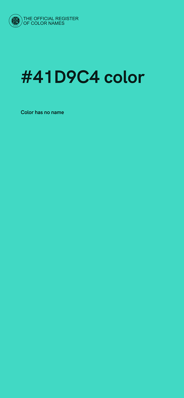 #41D9C4 color image
