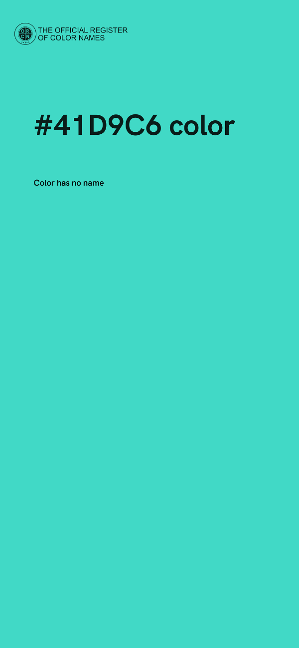 #41D9C6 color image