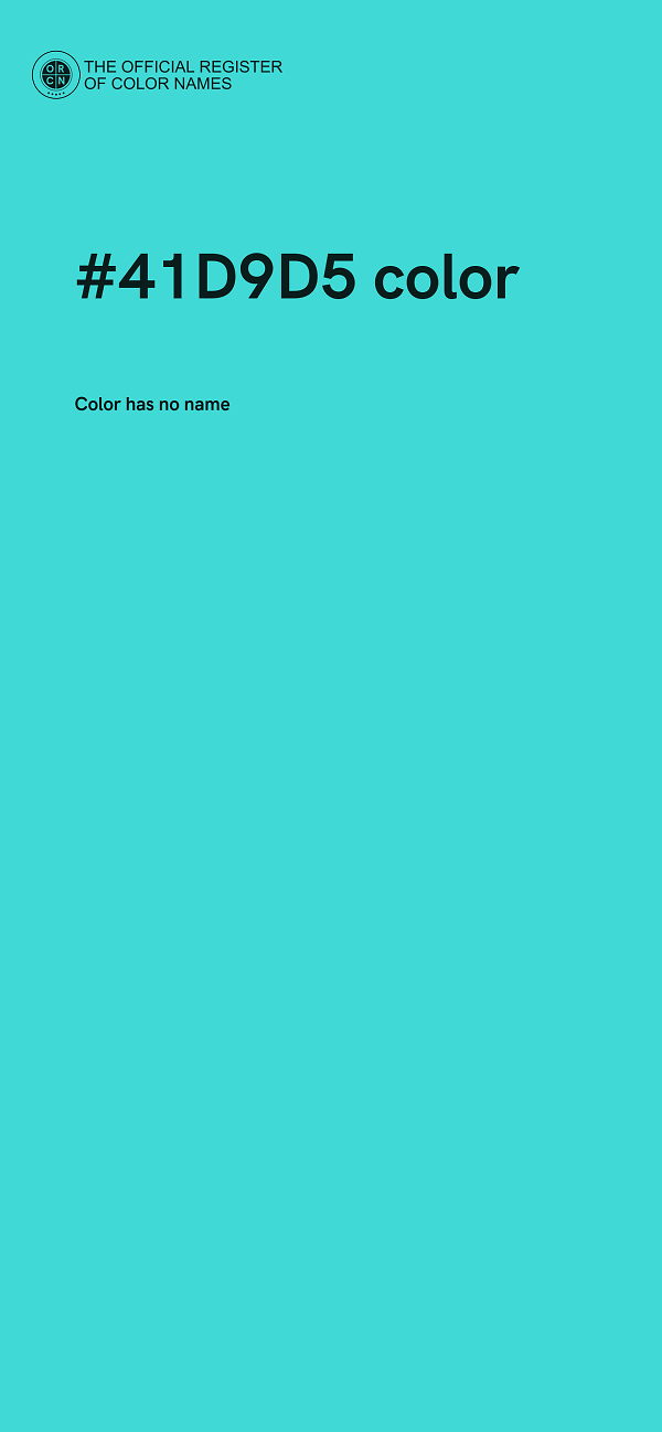 #41D9D5 color image