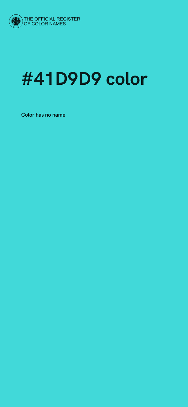 #41D9D9 color image