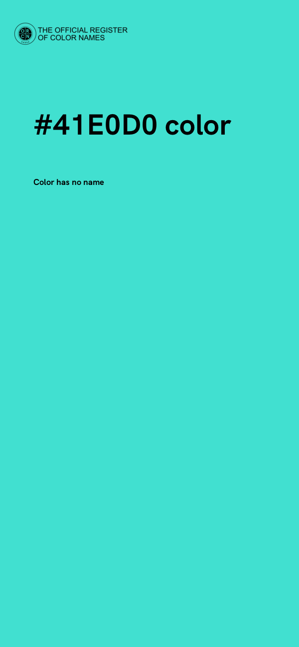 #41E0D0 color image