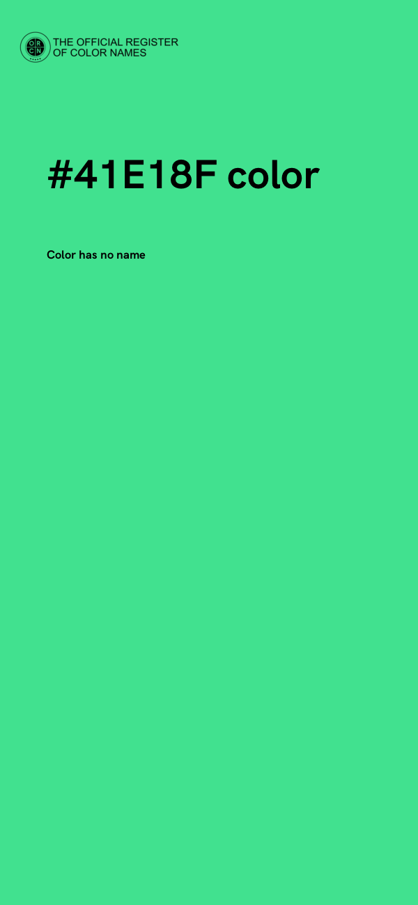 #41E18F color image