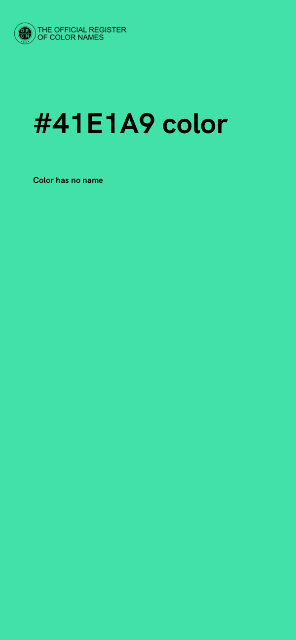 #41E1A9 color image