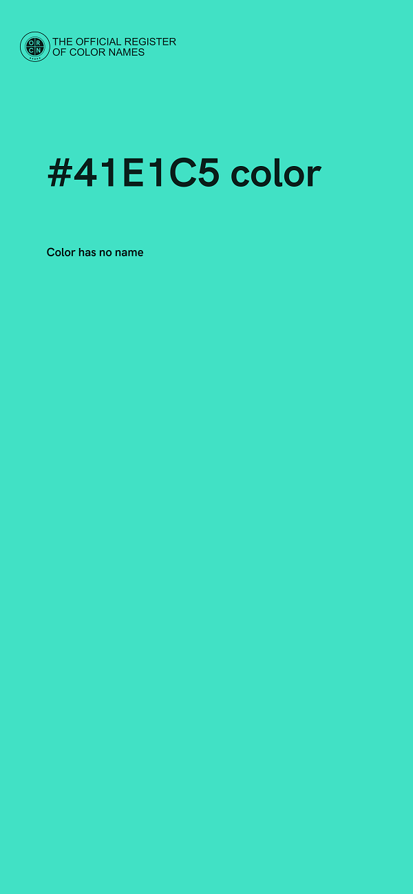 #41E1C5 color image