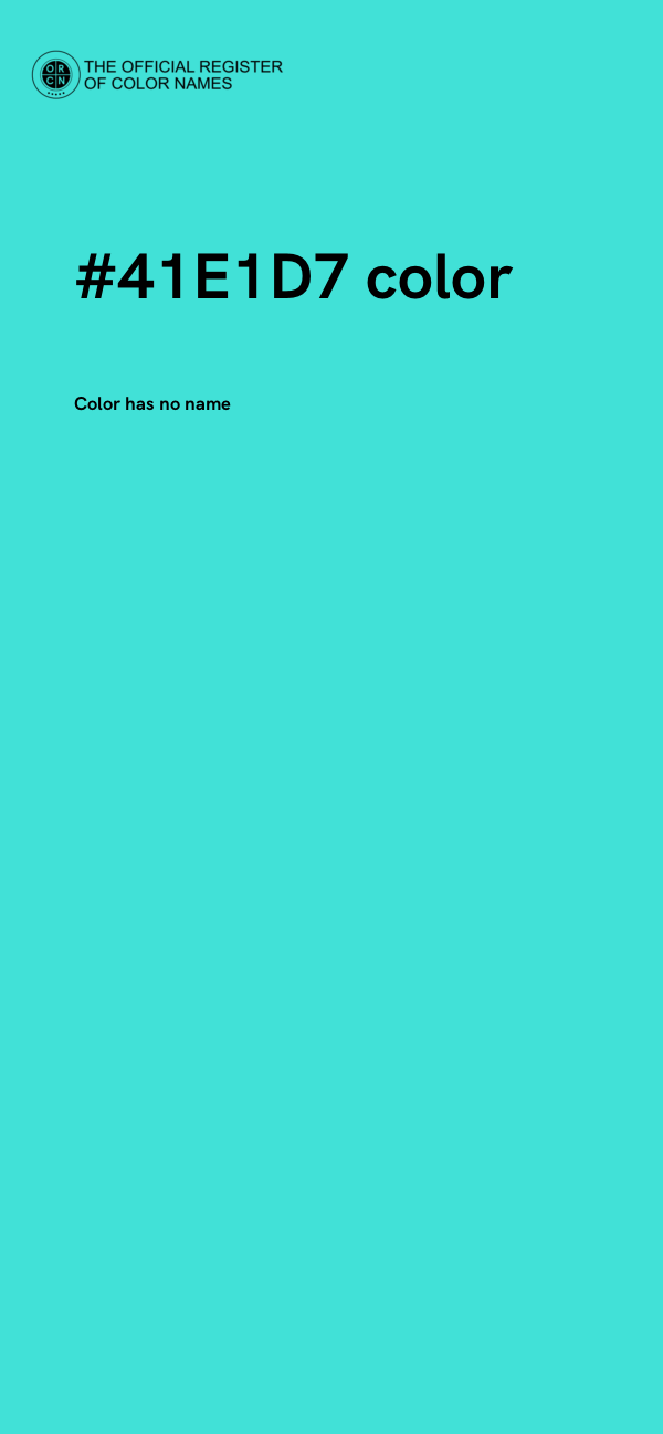 #41E1D7 color image