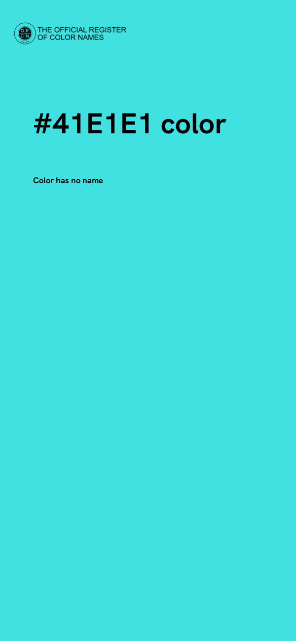 #41E1E1 color image