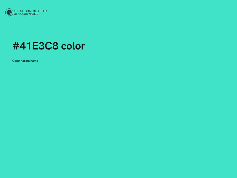 #41E3C8 color image