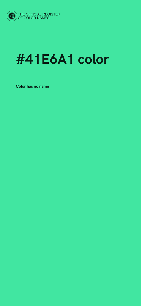 #41E6A1 color image