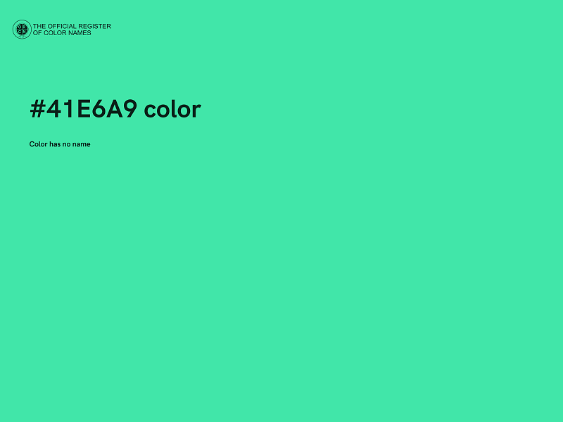 #41E6A9 color image