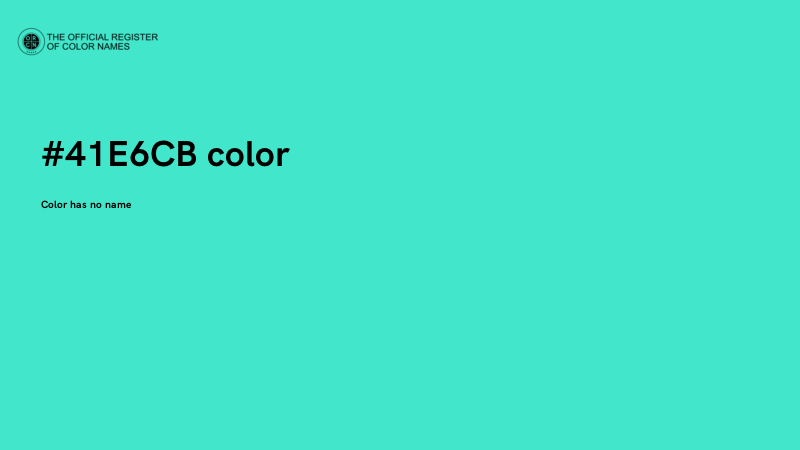 #41E6CB color image
