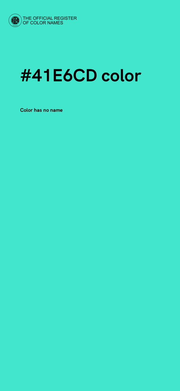 #41E6CD color image