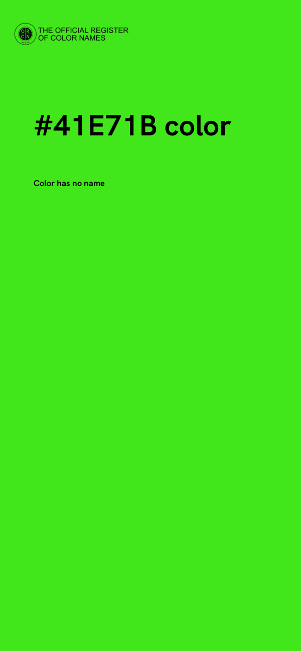 #41E71B color image