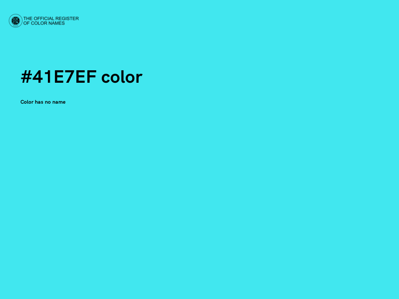 #41E7EF color image