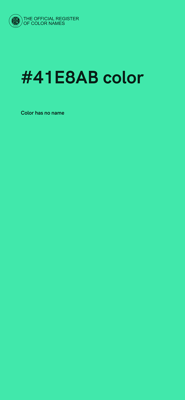 #41E8AB color image
