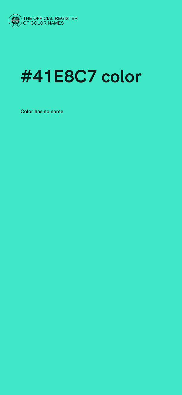#41E8C7 color image