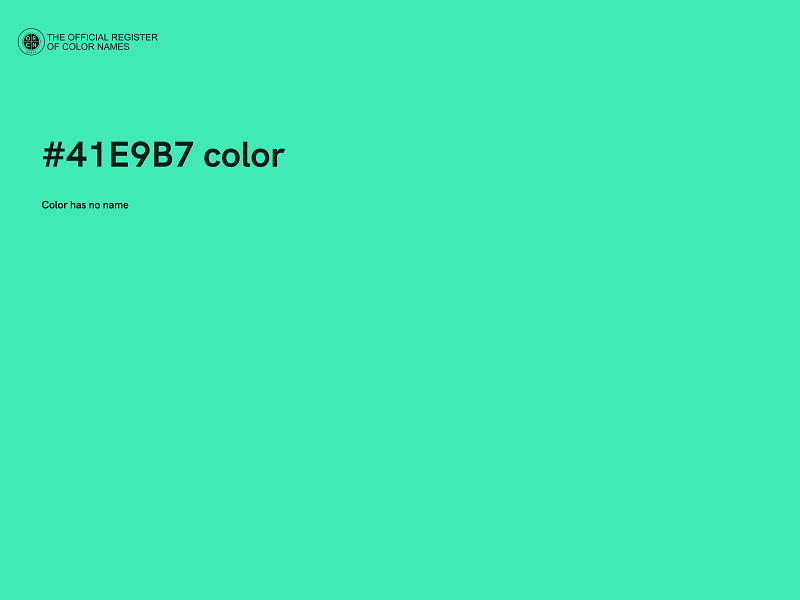 #41E9B7 color image