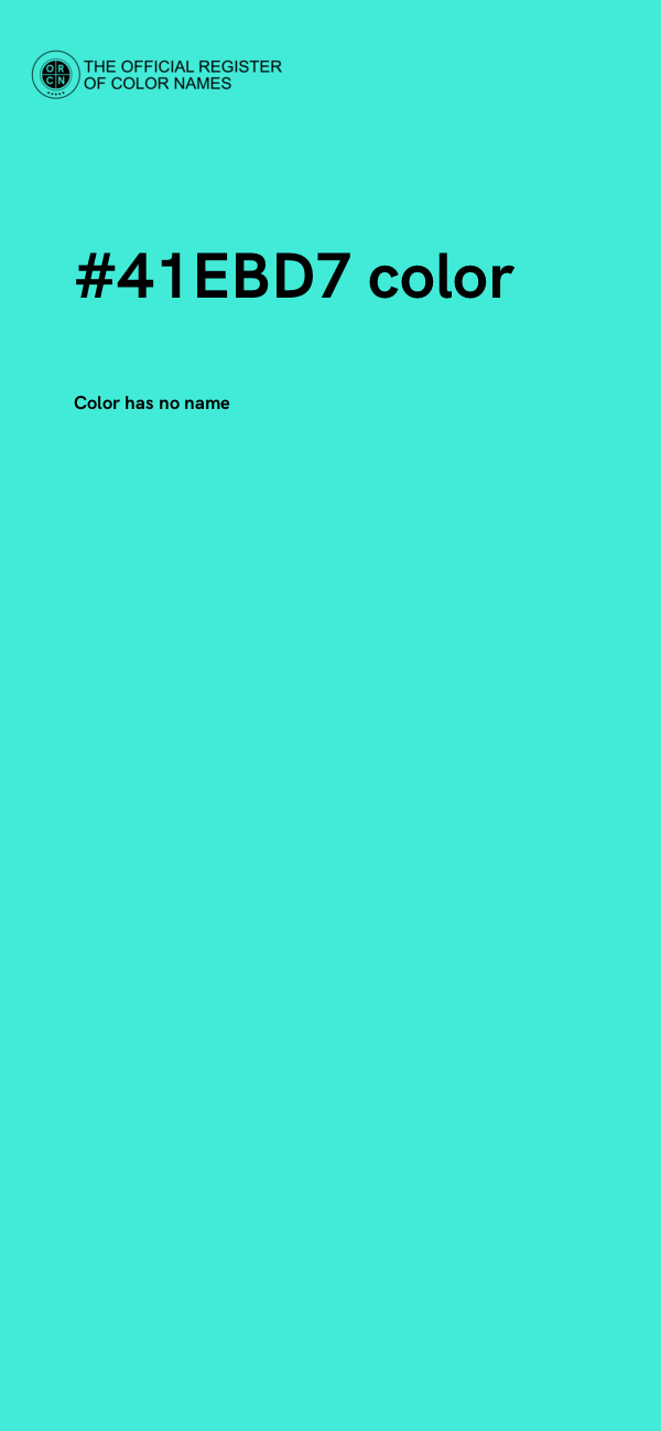 #41EBD7 color image