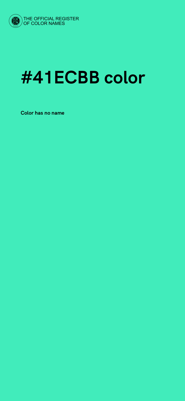 #41ECBB color image