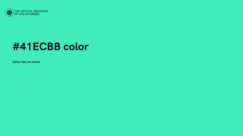 #41ECBB color image