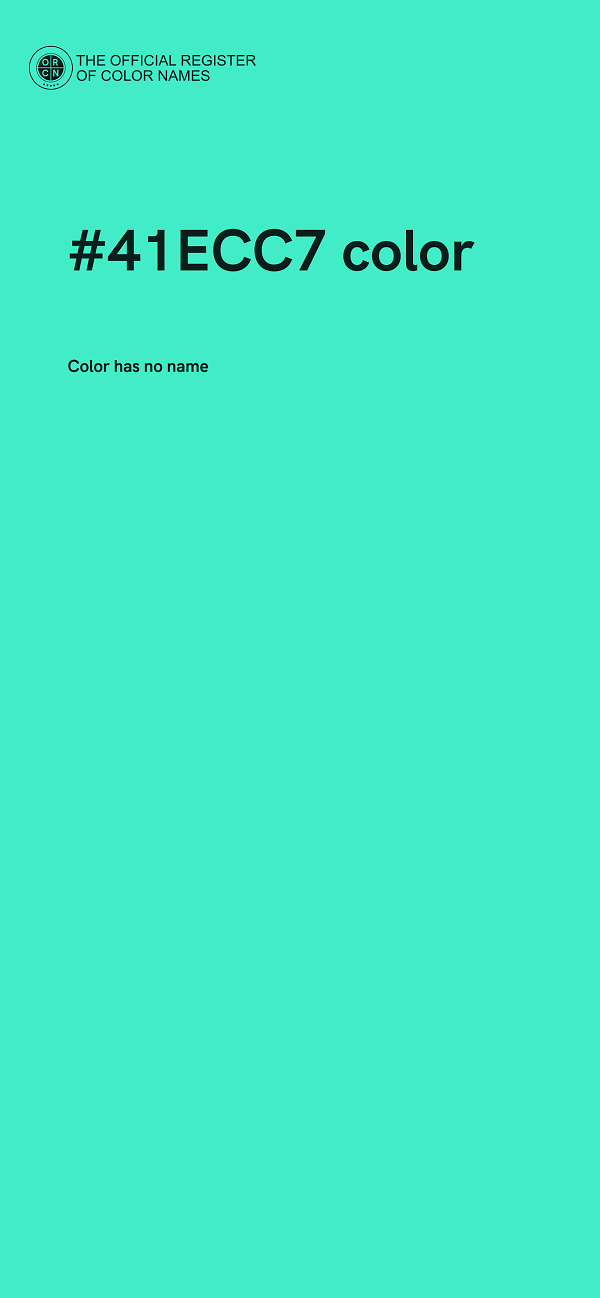 #41ECC7 color image