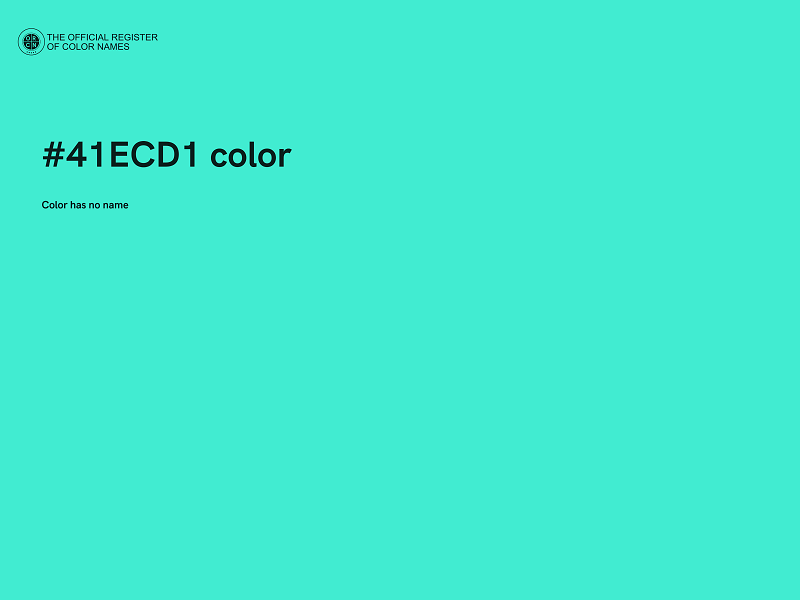 #41ECD1 color image