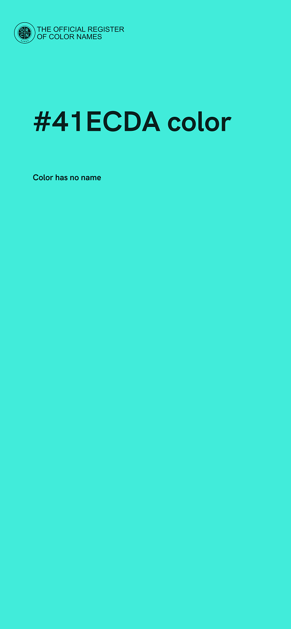 #41ECDA color image