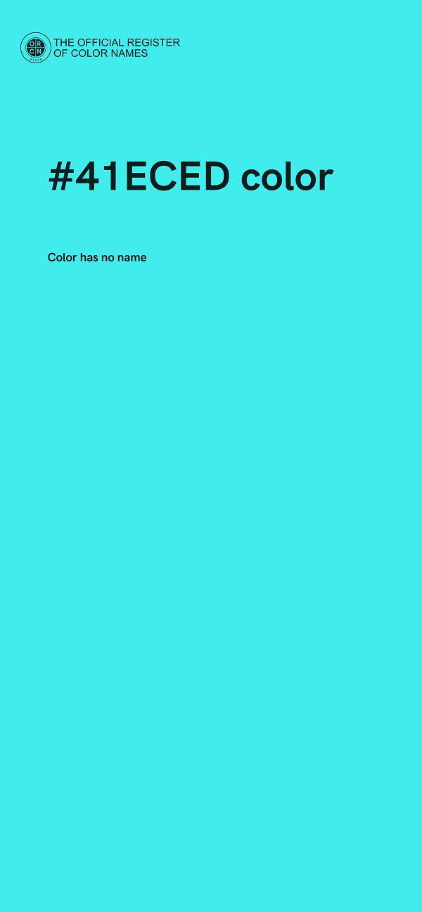 #41ECED color image