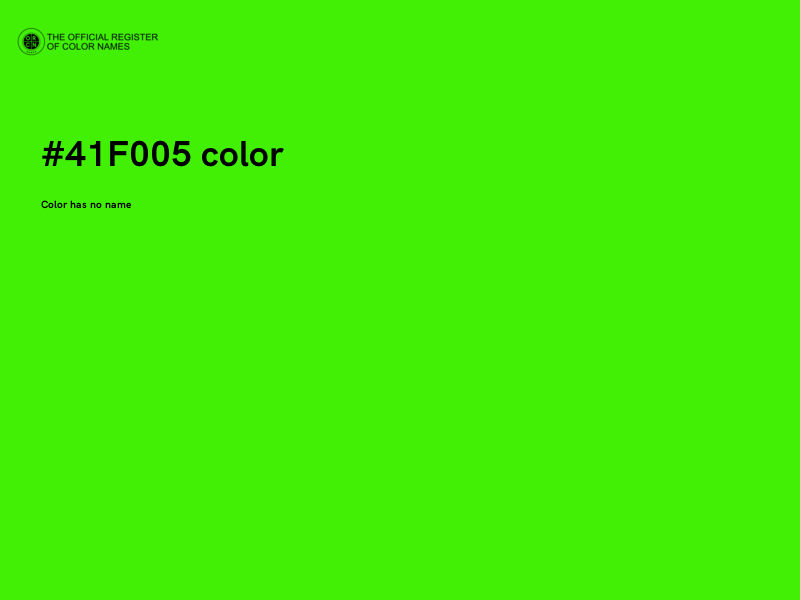 #41F005 color image