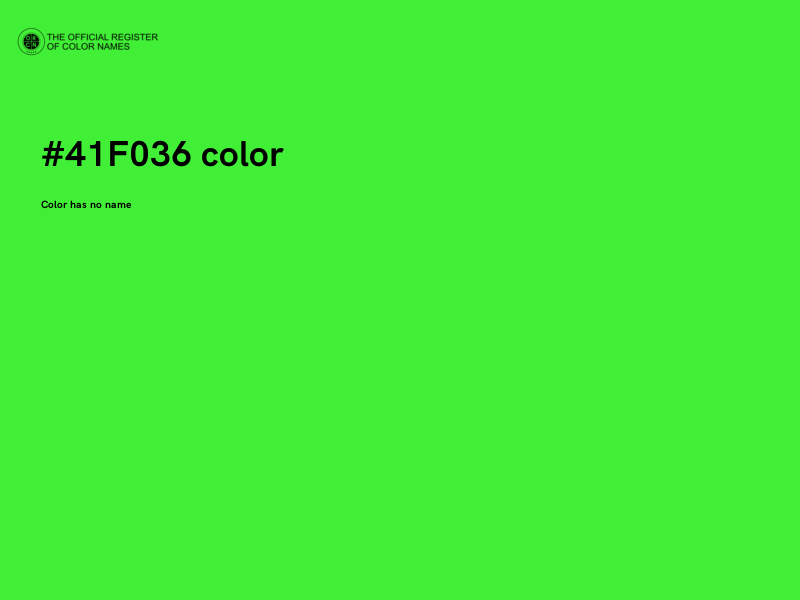 #41F036 color image