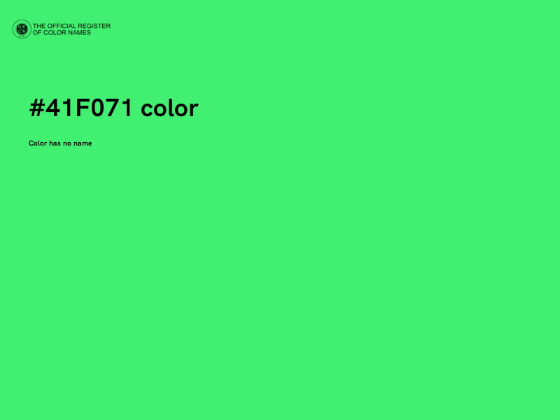 #41F071 color image