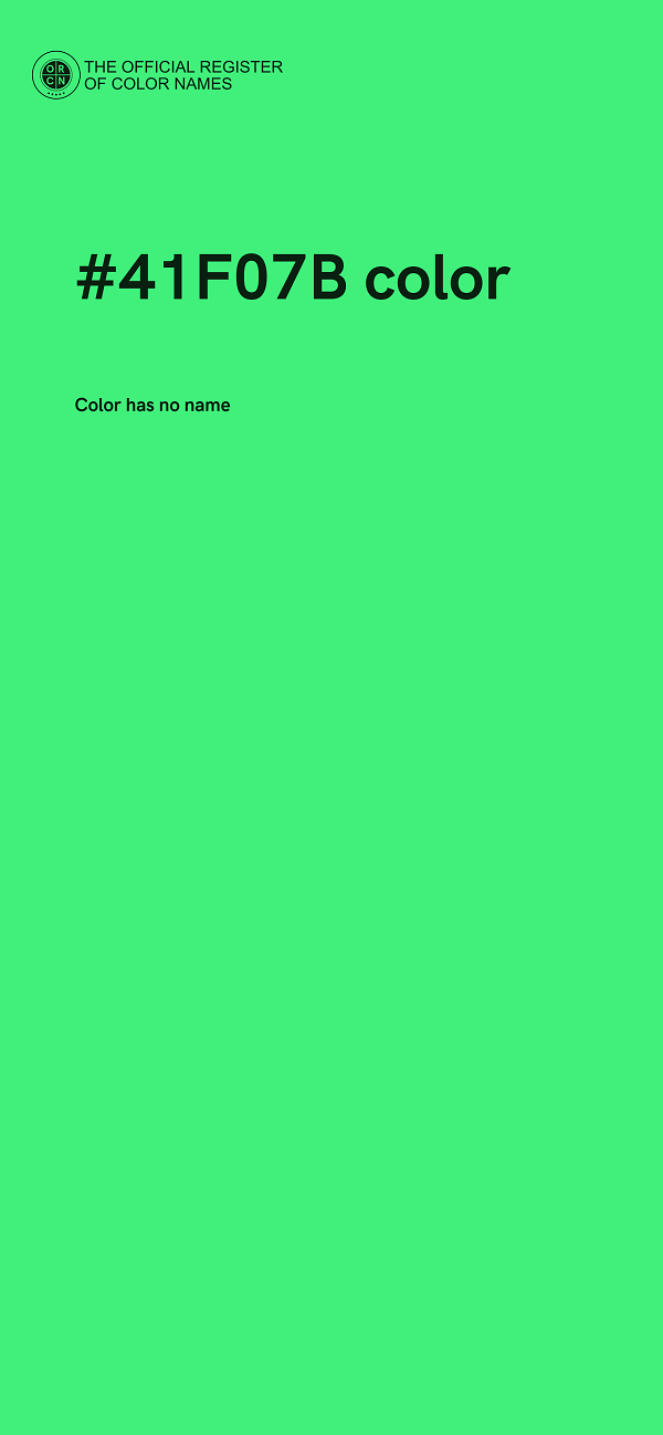 #41F07B color image