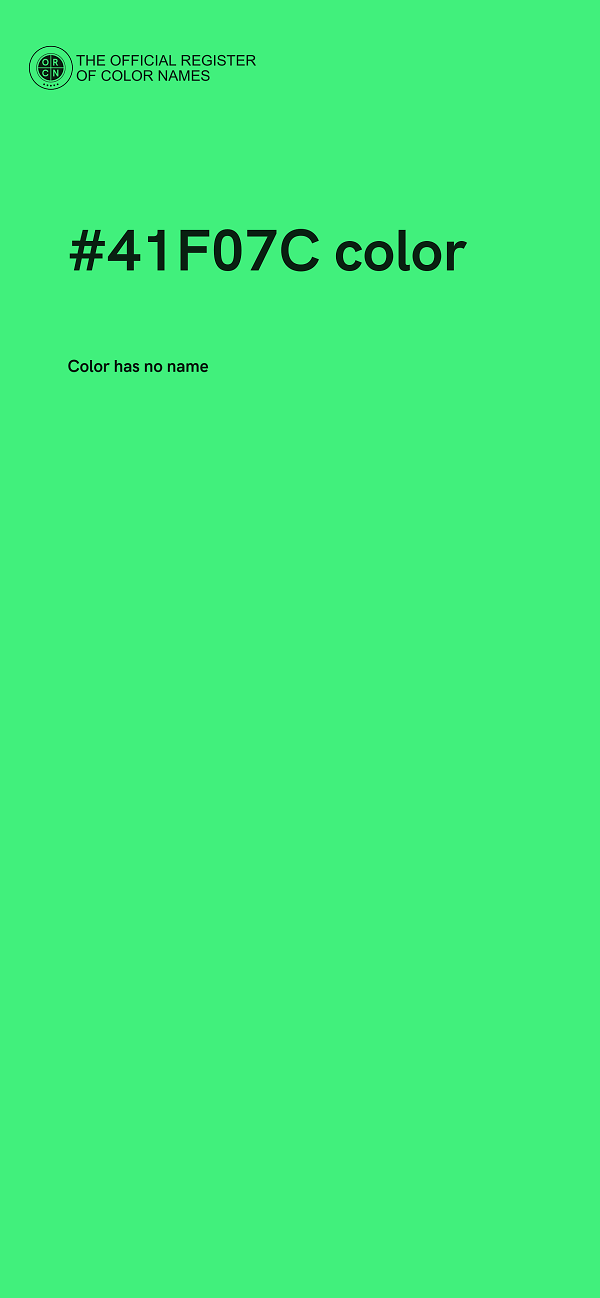 #41F07C color image