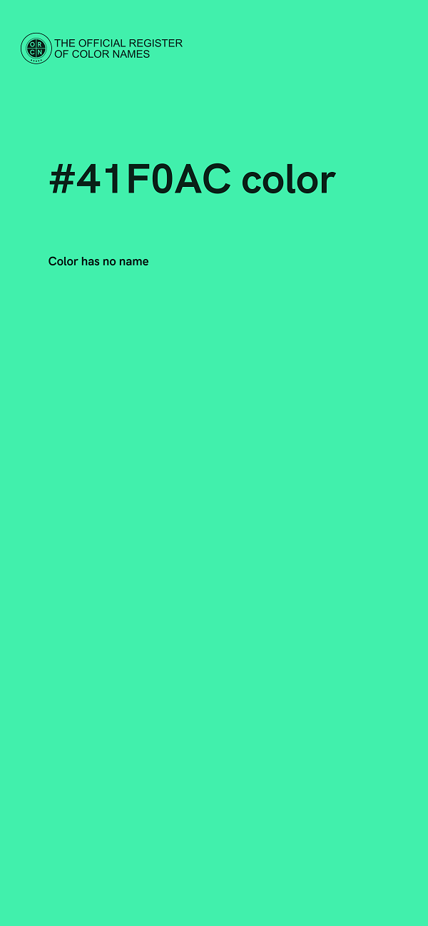 #41F0AC color image